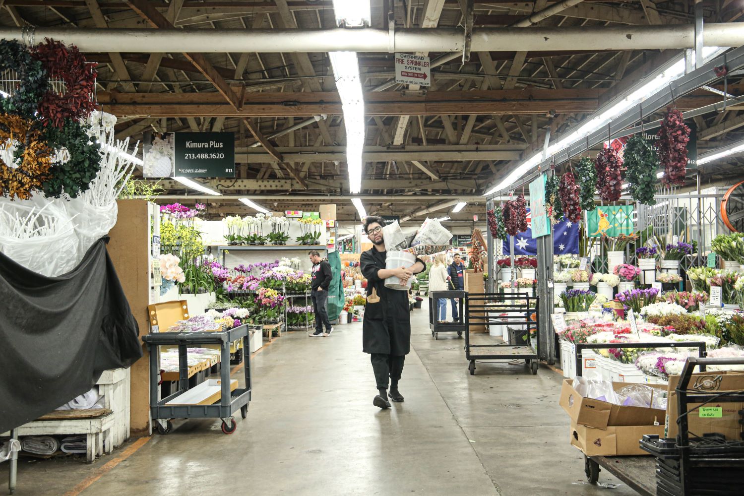 Downtown LA, U.S.A. Flower Market, with over 100 years of history